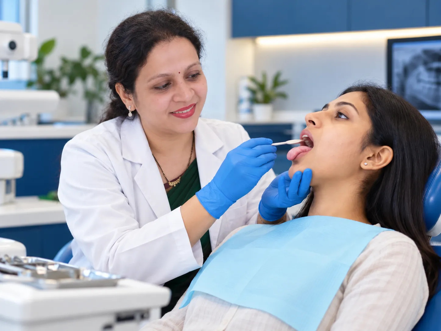 You have a dental injury, restricted tongue movement or a persistent oral lesion